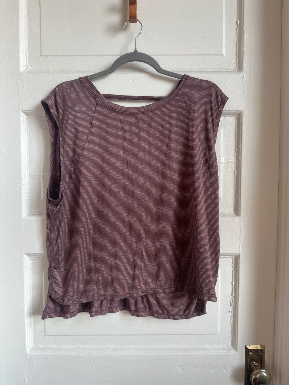 Champion Sleeveless Open-Back Tank Top in Mauve